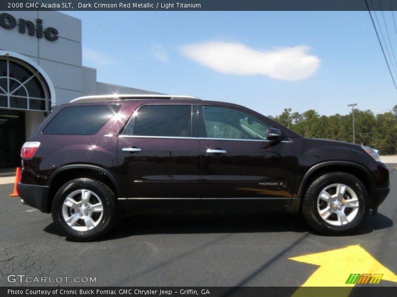 Dark Crimson Red Metallic / Light Titanium 2008 GMC Acadia SLT