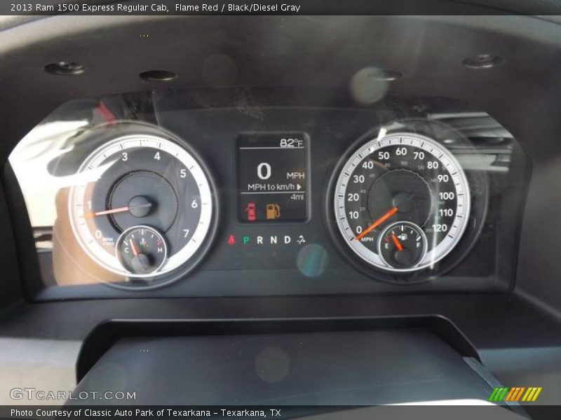 Flame Red / Black/Diesel Gray 2013 Ram 1500 Express Regular Cab