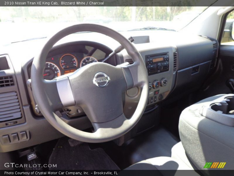 Blizzard White / Charcoal 2010 Nissan Titan XE King Cab