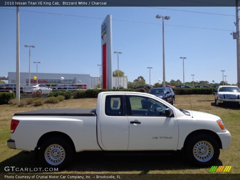 Blizzard White / Charcoal 2010 Nissan Titan XE King Cab