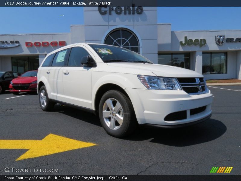 White / Black 2013 Dodge Journey American Value Package
