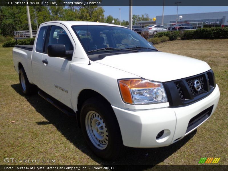 Blizzard White / Charcoal 2010 Nissan Titan XE King Cab