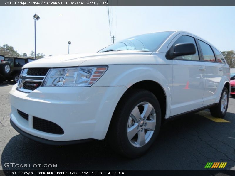 White / Black 2013 Dodge Journey American Value Package