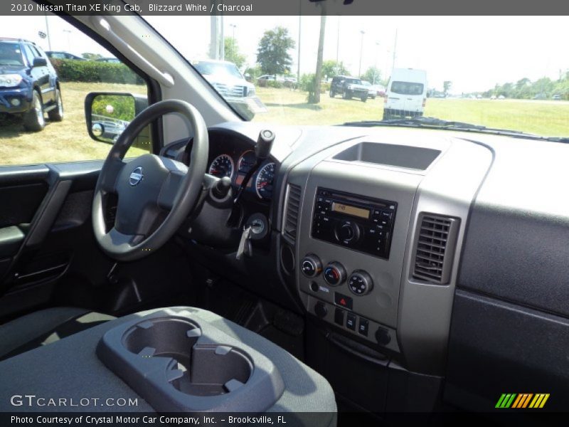 Blizzard White / Charcoal 2010 Nissan Titan XE King Cab