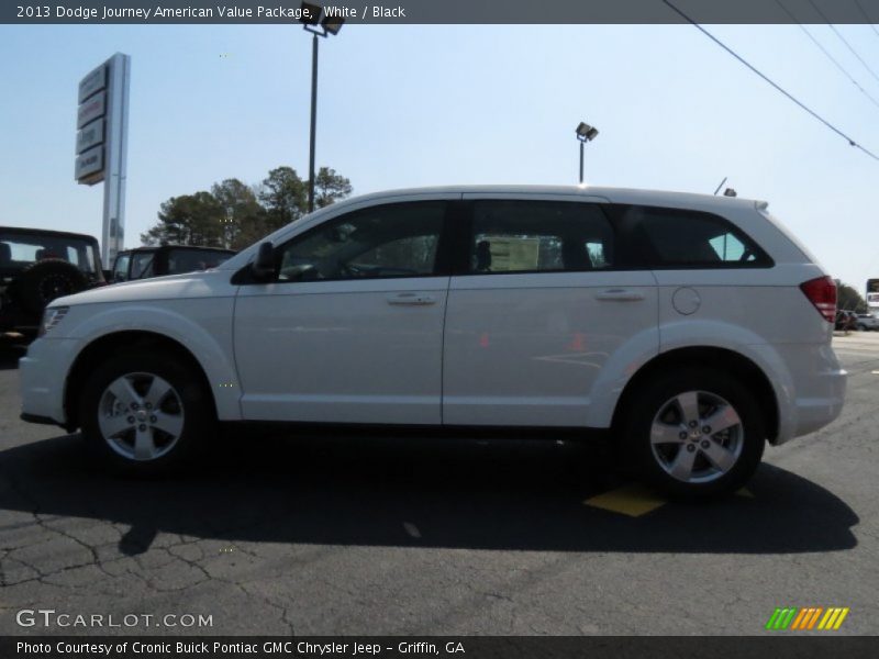 White / Black 2013 Dodge Journey American Value Package