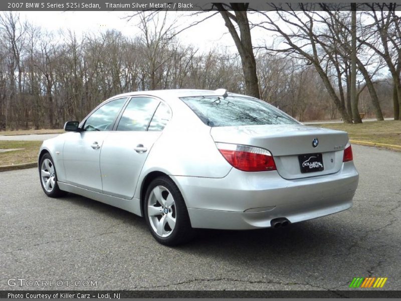 Titanium Silver Metallic / Black 2007 BMW 5 Series 525i Sedan