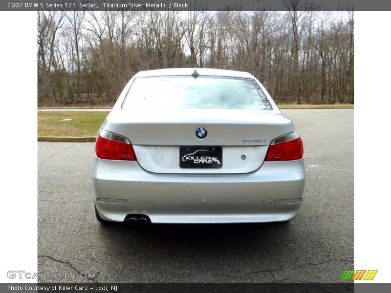 Titanium Silver Metallic / Black 2007 BMW 5 Series 525i Sedan