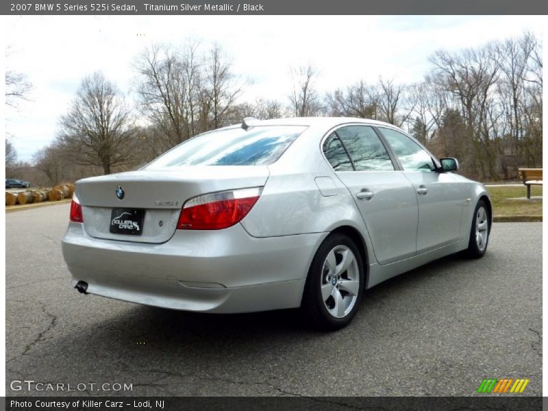 Titanium Silver Metallic / Black 2007 BMW 5 Series 525i Sedan