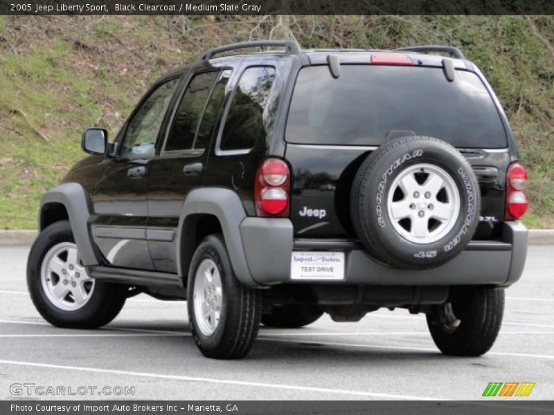 Black Clearcoat / Medium Slate Gray 2005 Jeep Liberty Sport
