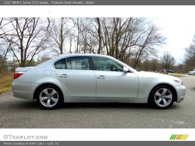 Titanium Silver Metallic / Black 2007 BMW 5 Series 525i Sedan