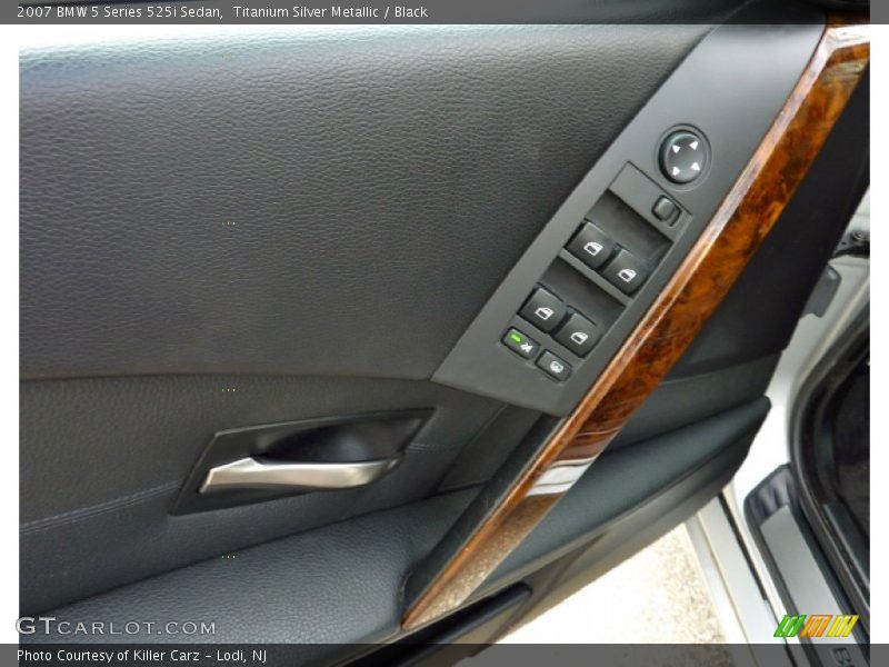 Titanium Silver Metallic / Black 2007 BMW 5 Series 525i Sedan