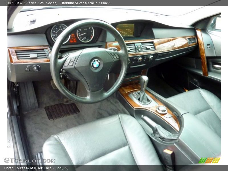 Black Interior - 2007 5 Series 525i Sedan 