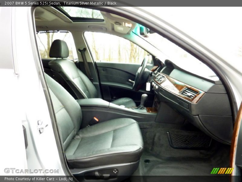 Titanium Silver Metallic / Black 2007 BMW 5 Series 525i Sedan
