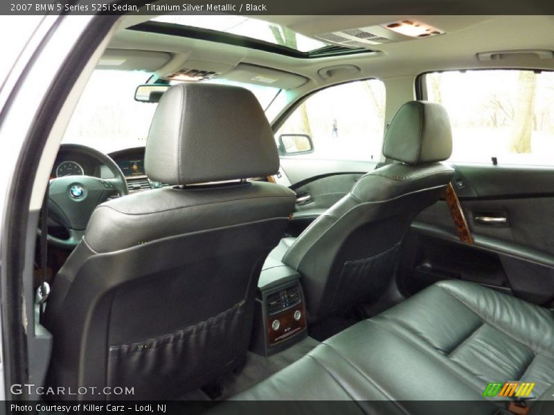 Titanium Silver Metallic / Black 2007 BMW 5 Series 525i Sedan