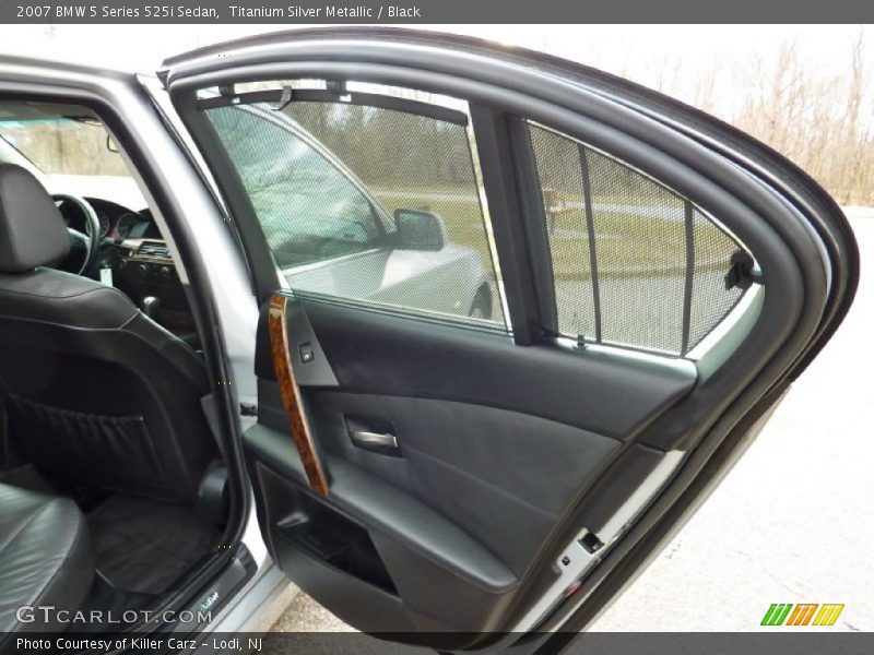 Titanium Silver Metallic / Black 2007 BMW 5 Series 525i Sedan