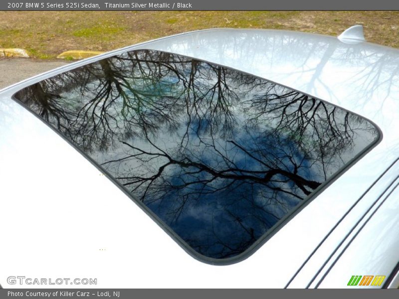 Titanium Silver Metallic / Black 2007 BMW 5 Series 525i Sedan
