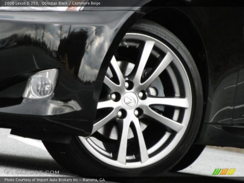 Obsidian Black / Cashmere Beige 2008 Lexus IS 250