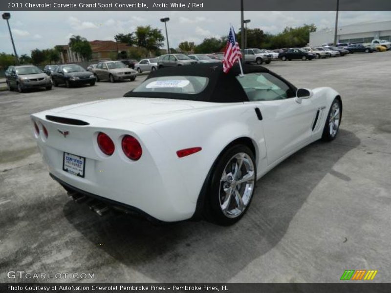 Arctic White / Red 2011 Chevrolet Corvette Grand Sport Convertible