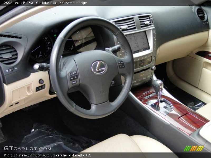 Obsidian Black / Cashmere Beige 2008 Lexus IS 250