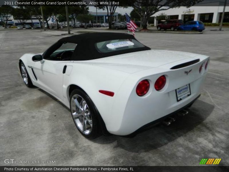 Arctic White / Red 2011 Chevrolet Corvette Grand Sport Convertible