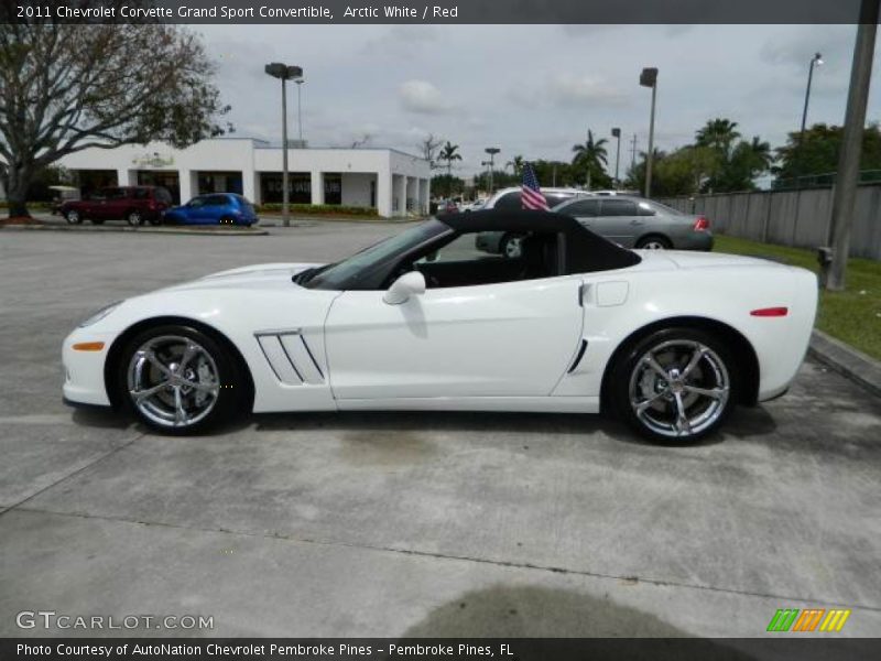 Arctic White / Red 2011 Chevrolet Corvette Grand Sport Convertible
