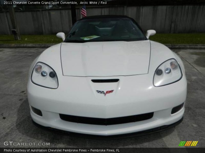 Arctic White / Red 2011 Chevrolet Corvette Grand Sport Convertible