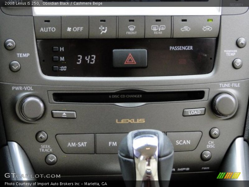 Obsidian Black / Cashmere Beige 2008 Lexus IS 250