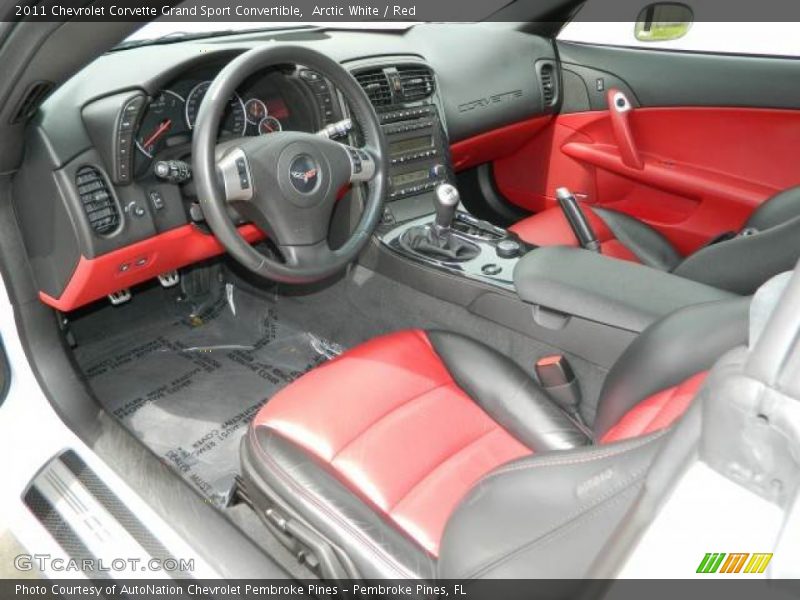 Red Interior - 2011 Corvette Grand Sport Convertible 