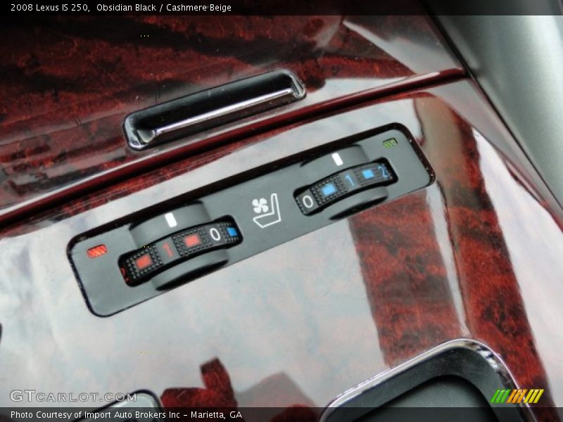 Obsidian Black / Cashmere Beige 2008 Lexus IS 250