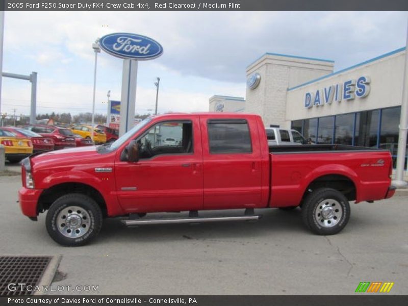 Red Clearcoat / Medium Flint 2005 Ford F250 Super Duty FX4 Crew Cab 4x4