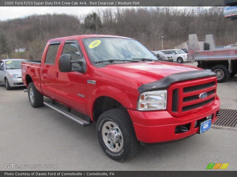 Red Clearcoat / Medium Flint 2005 Ford F250 Super Duty FX4 Crew Cab 4x4