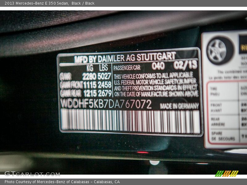 Black / Black 2013 Mercedes-Benz E 350 Sedan