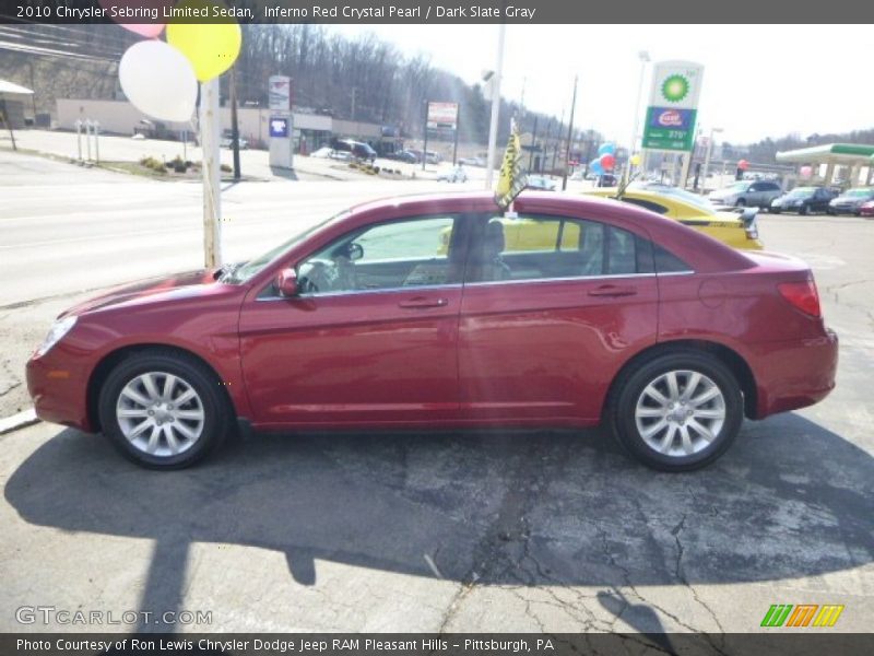 Inferno Red Crystal Pearl / Dark Slate Gray 2010 Chrysler Sebring Limited Sedan