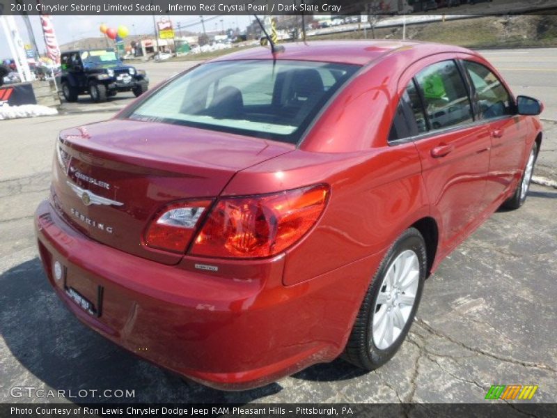 Inferno Red Crystal Pearl / Dark Slate Gray 2010 Chrysler Sebring Limited Sedan