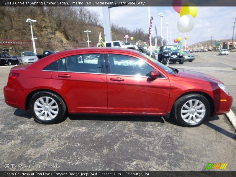 Inferno Red Crystal Pearl / Dark Slate Gray 2010 Chrysler Sebring Limited Sedan