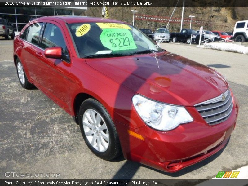 Inferno Red Crystal Pearl / Dark Slate Gray 2010 Chrysler Sebring Limited Sedan