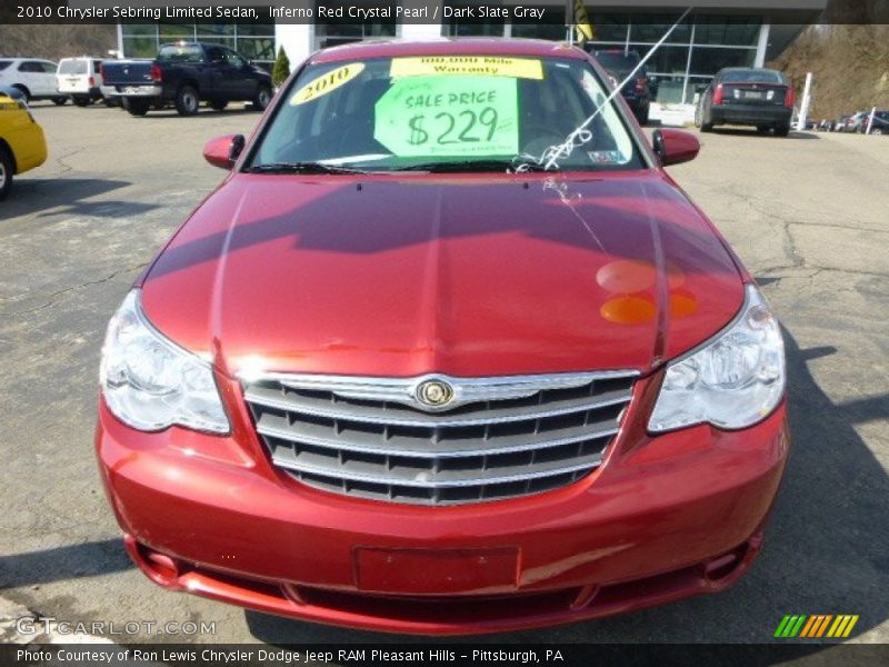 Inferno Red Crystal Pearl / Dark Slate Gray 2010 Chrysler Sebring Limited Sedan