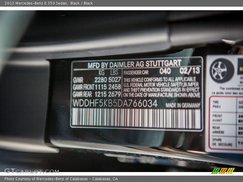 Black / Black 2013 Mercedes-Benz E 350 Sedan