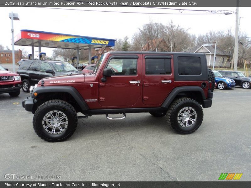 Red Rock Crystal Pearl / Dark Slate Gray/Medium Slate Gray 2009 Jeep Wrangler Unlimited Rubicon 4x4