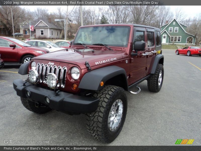 Red Rock Crystal Pearl / Dark Slate Gray/Medium Slate Gray 2009 Jeep Wrangler Unlimited Rubicon 4x4