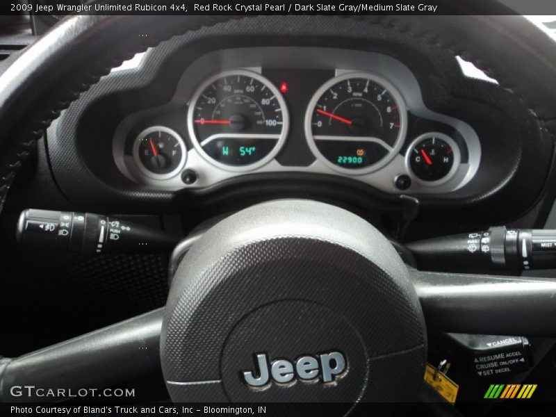 Red Rock Crystal Pearl / Dark Slate Gray/Medium Slate Gray 2009 Jeep Wrangler Unlimited Rubicon 4x4