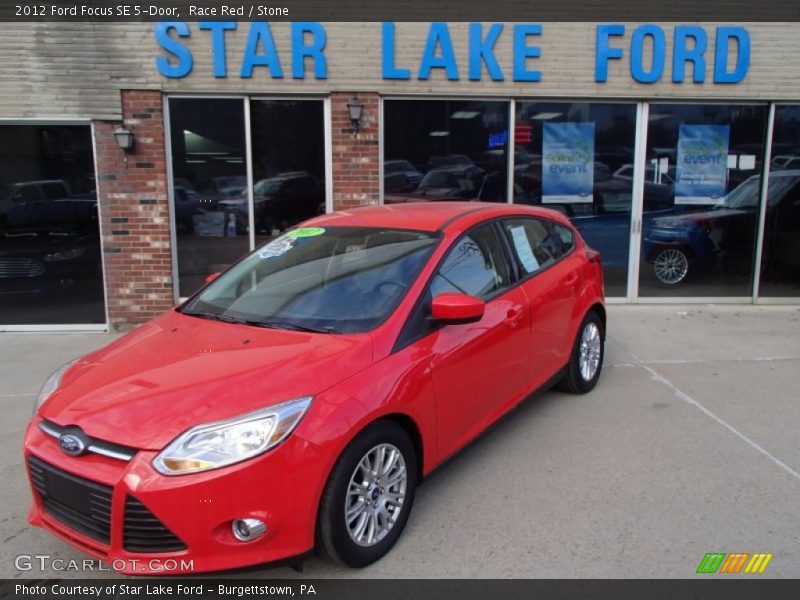 Race Red / Stone 2012 Ford Focus SE 5-Door
