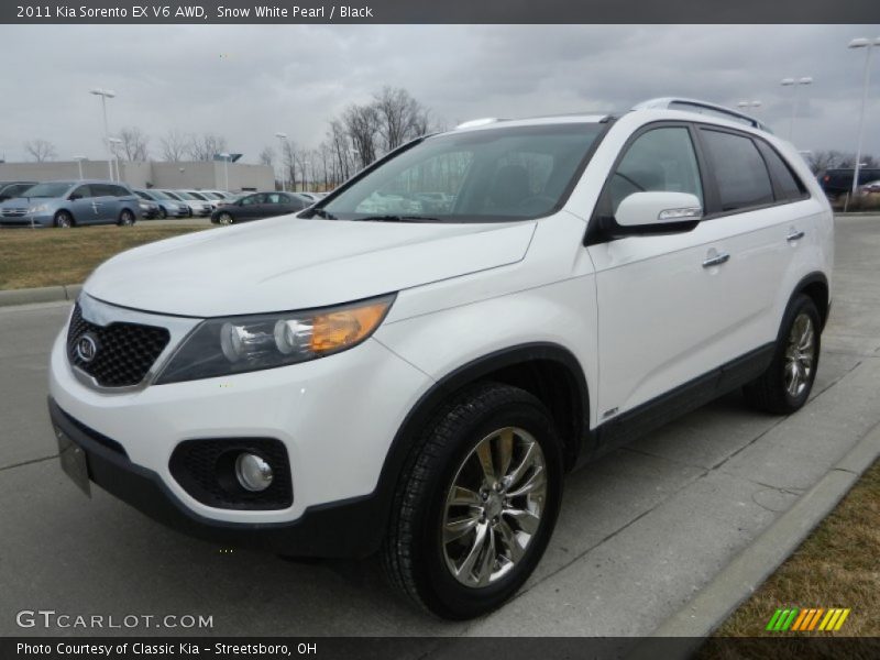Snow White Pearl / Black 2011 Kia Sorento EX V6 AWD