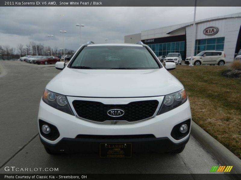 Snow White Pearl / Black 2011 Kia Sorento EX V6 AWD