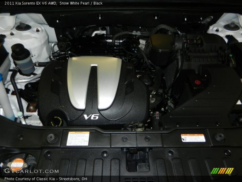 Snow White Pearl / Black 2011 Kia Sorento EX V6 AWD