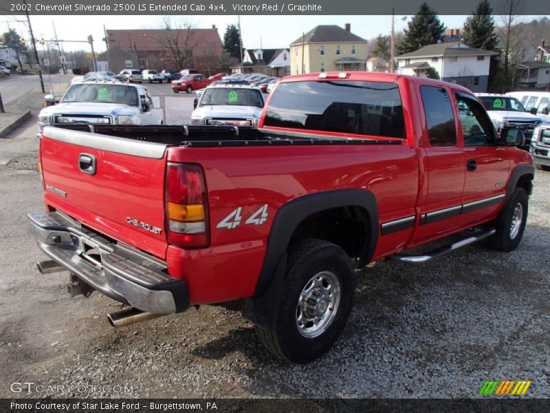 Victory Red / Graphite 2002 Chevrolet Silverado 2500 LS Extended Cab 4x4