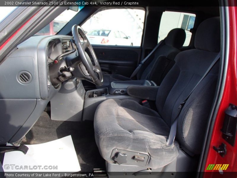 Victory Red / Graphite 2002 Chevrolet Silverado 2500 LS Extended Cab 4x4