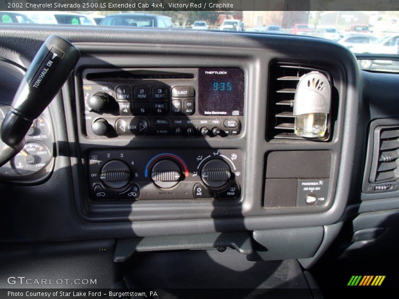 Victory Red / Graphite 2002 Chevrolet Silverado 2500 LS Extended Cab 4x4
