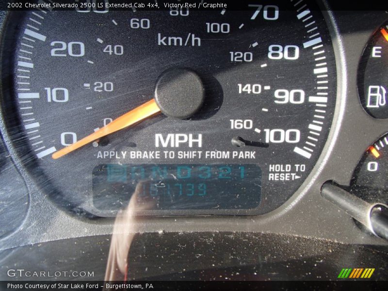Victory Red / Graphite 2002 Chevrolet Silverado 2500 LS Extended Cab 4x4