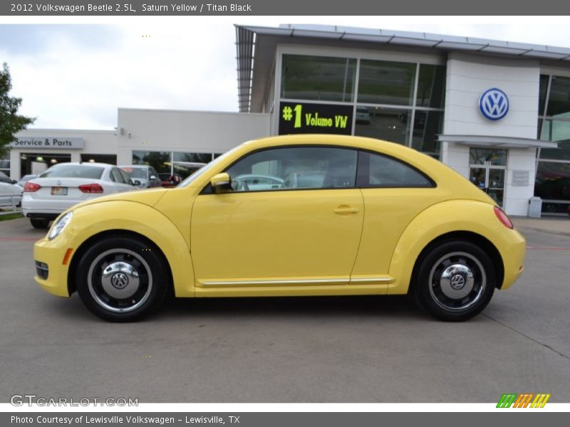 Saturn Yellow / Titan Black 2012 Volkswagen Beetle 2.5L
